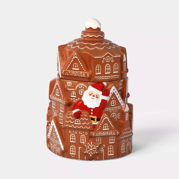 TARGET WONDERSHOP CHRISTMAS GINGERBREAD COOKIE JAR 1CT - Picture 1 of 4